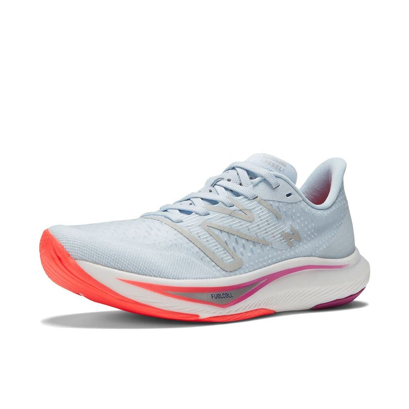 New Balance Women's FuelCell Rebel V3 Running Shoe, Starlight/Electric Red/Magenta Pop, 9.5 Wide