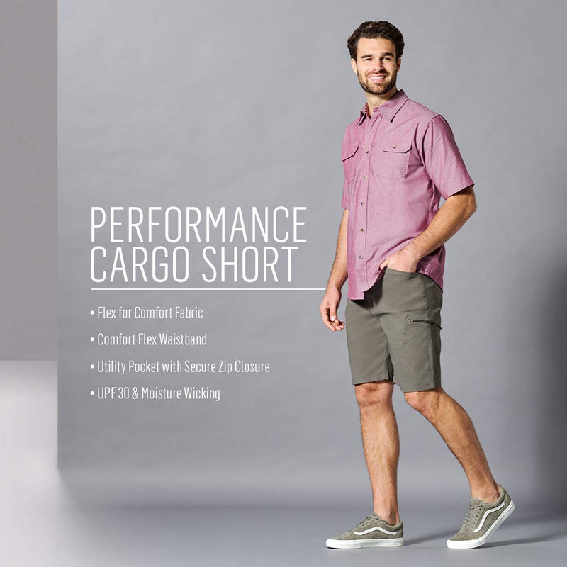 Wrangler Authentics Men's Performance Comfort Flex Cargo Short, Granite, 46
