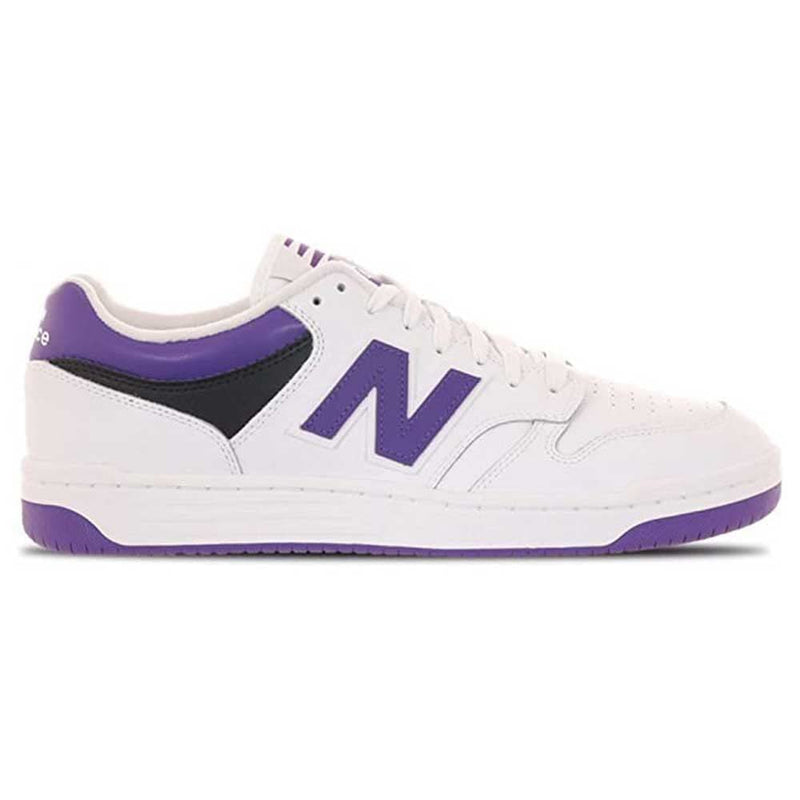 New Balance Unisex-Adult BB480 V1 Sneaker, White/Prism Purple/Black, 9