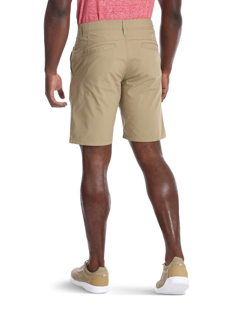 Wrangler Authentics Men's Performance Comfort Flex Flat Front Short, Dark Khaki, 30