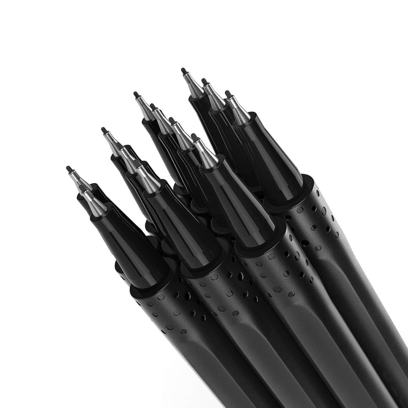 Arteza Inkonic™ Fineliner Pens, Black - Pack of 12