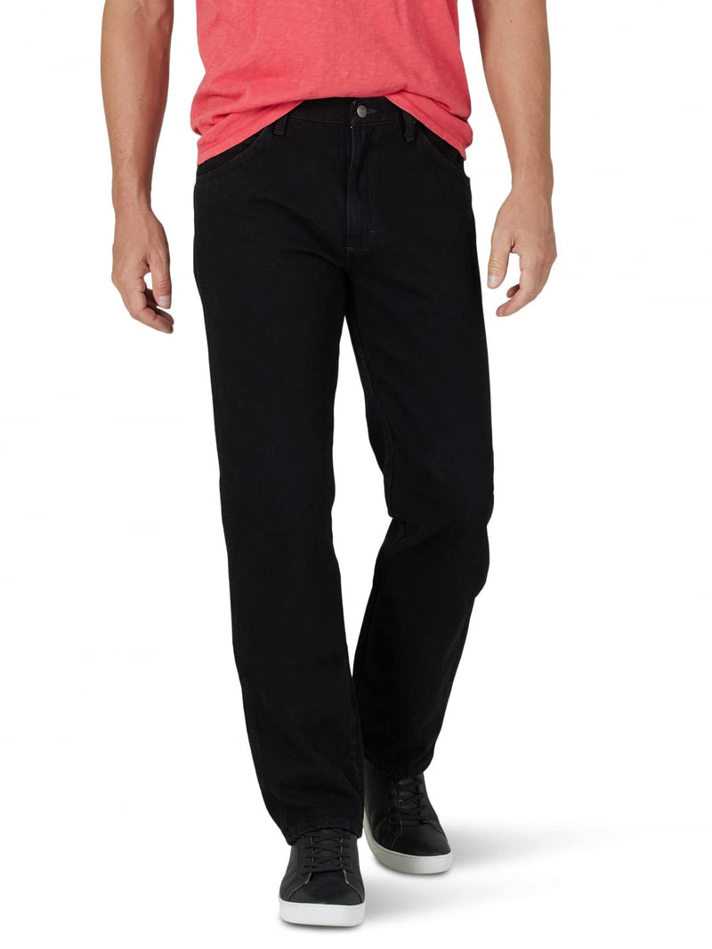 Wrangler Authentics Men's Classic 5-Pocket Regular Fit Cotton Jean, Black, 38W x 32L