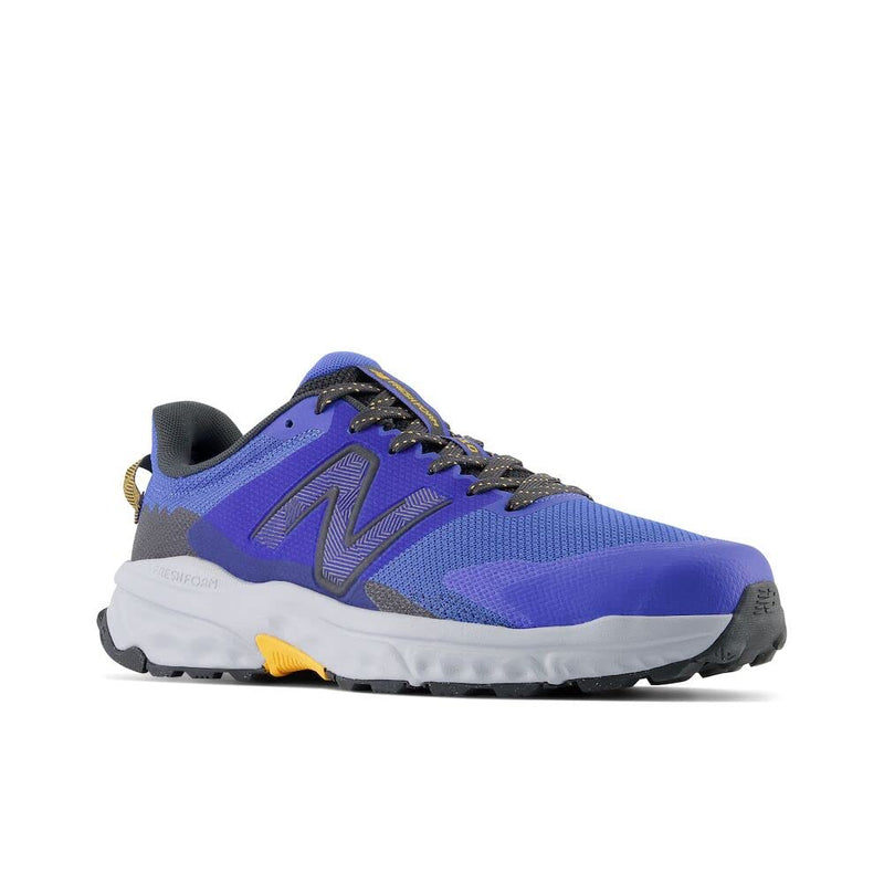 New Balance Men's Fresh Foam 510 V6 Trail Running Shoe, Bright Lapis/Blacktop/Hot Marigold, 10