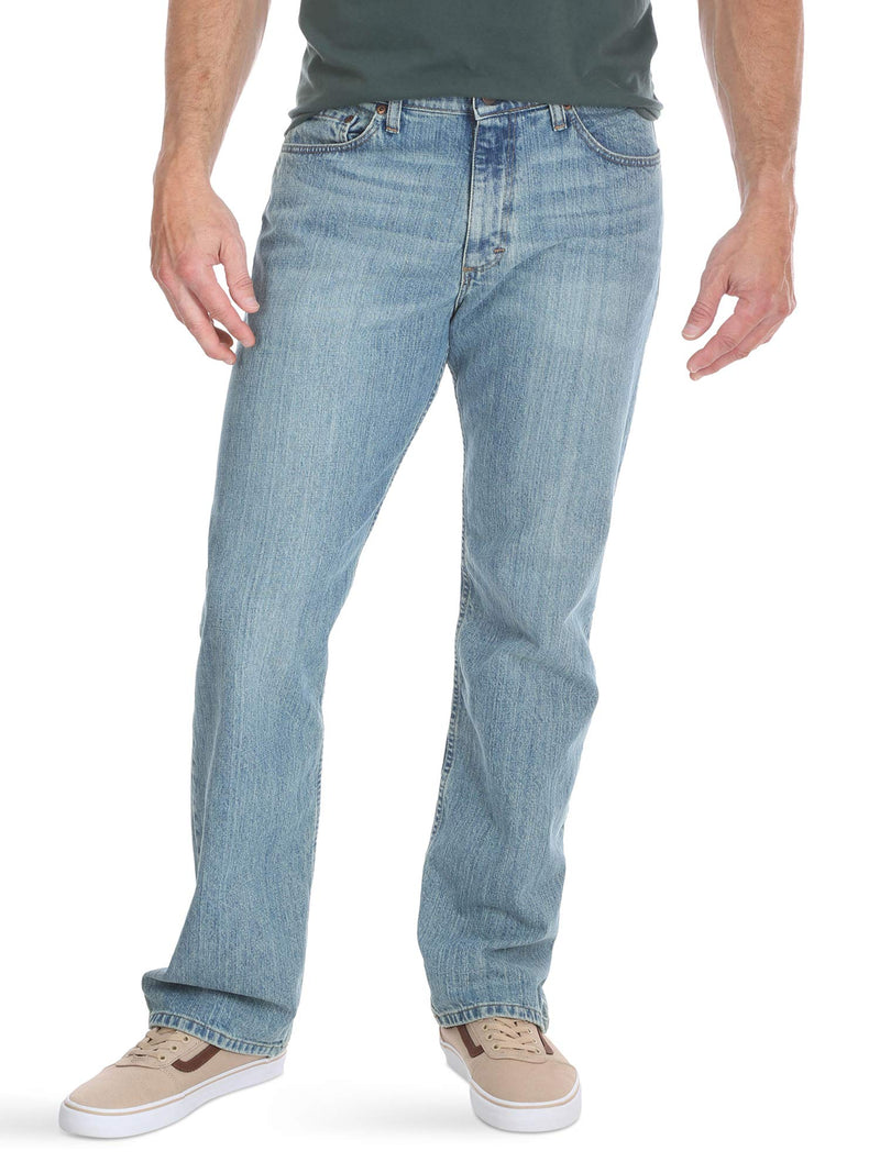 Wrangler Authentics Men's Regular Fit Comfort Flex Waist Jean, Chalk Blue, 34W x 34L