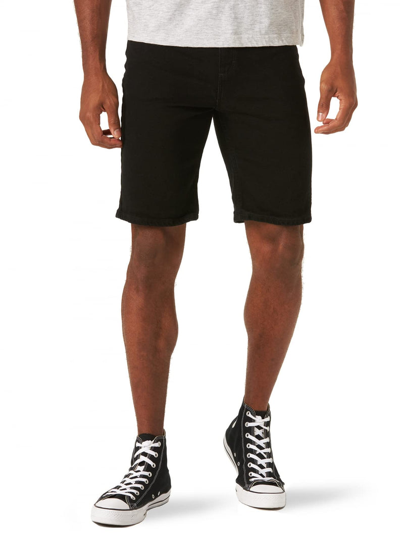 Wrangler Authentics Men's Classic Relaxed Fit Five Pocket Jean Short, Jet Black, 32