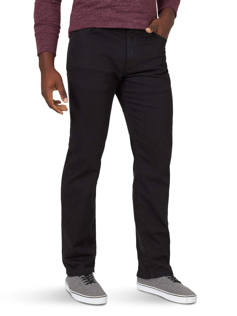 Wrangler Authentics Men's Classic 5-Pocket Regular Fit Jean, Black Flex, 38W X 30L