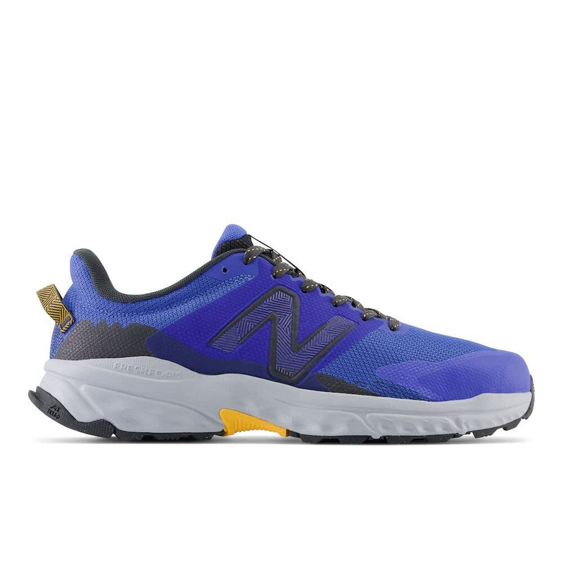 New Balance Men's Fresh Foam 510 V6 Trail Running Shoe, Bright Lapis/Blacktop/Hot Marigold, 10.5