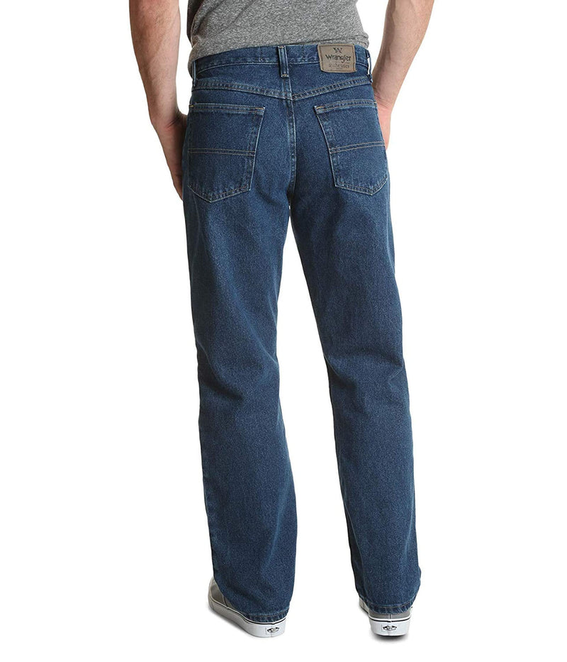 Wrangler Authentics Men's Big & Tall Classic 5-Pocket Relaxed Fit Cotton Jean, Dark Stonewash, 48W x 32L