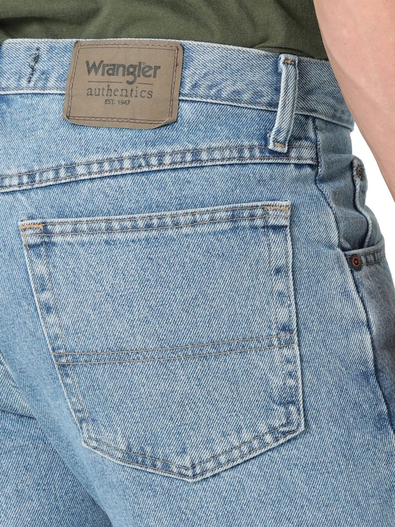 Wrangler Authentics Men's Classic 5-Pocket Regular Fit Cotton Jean, Light Stonewash, 36W x 29L