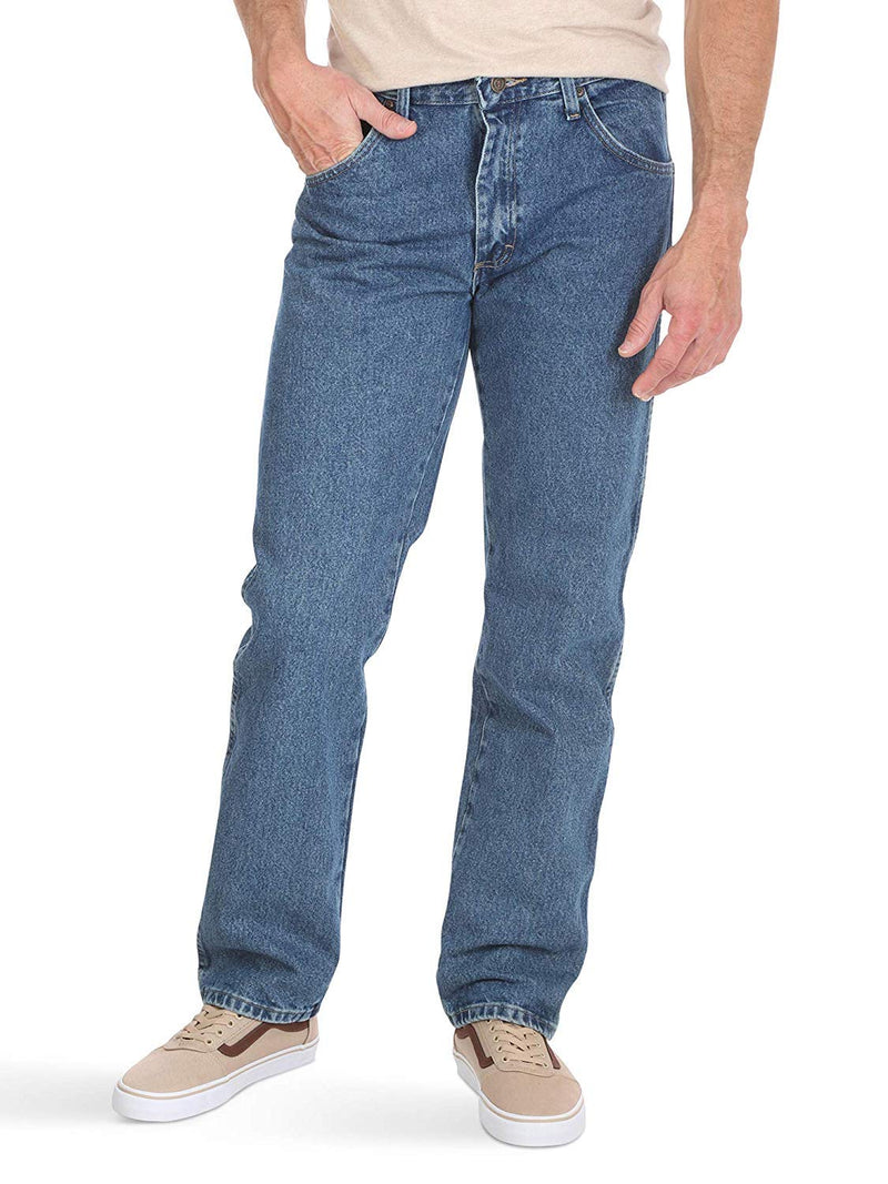 Wrangler Authentics Men's Classic 5-Pocket Regular Fit Cotton Jean, Stonewash Mid, 33W x 33L