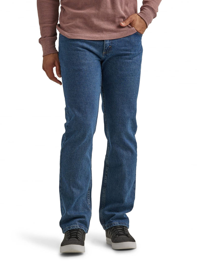 Wrangler Authentics Men's Classic 5-Pocket Regular Fit Jean, Dark Stonewash Flex, 29W X 34L