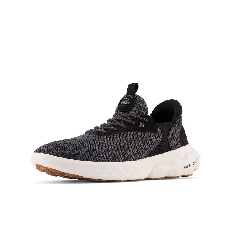 New Balance Men's Fresh Foam Roav Elite V1 Running Shoe, Black/Sea Salt, 13