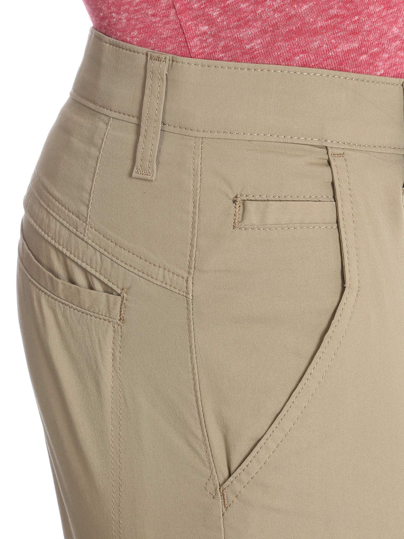 Wrangler Authentics Men's Performance Comfort Flex Flat Front Short, Dark Khaki, 30