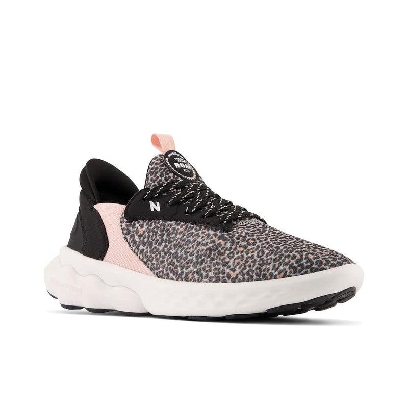 New Balance Women's Fresh Foam Roav Elite V1 Running Shoe, Black/Pink Haze, 5