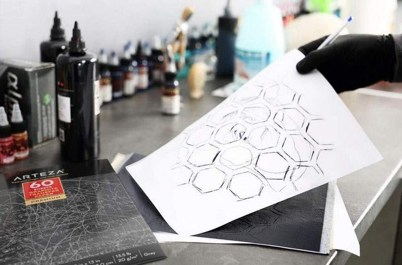 Arteza Gray Graphite Transfer Paper, 9" x 13" , 60 Sheets