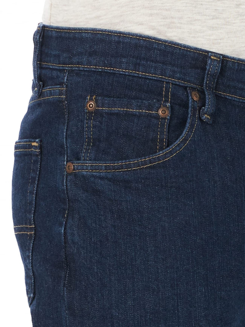 Wrangler Authentics Men's Regular Fit Comfort Flex Waist Jean, Dark Indigo, 36W x 29L