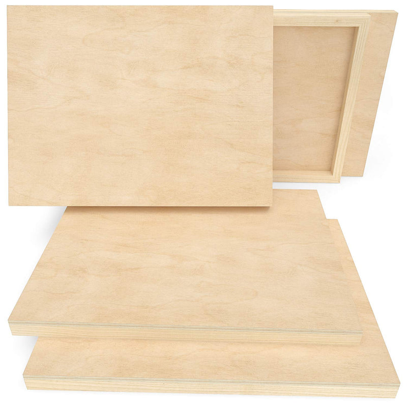 Arteza Wood Canvas Panels, 9" x 12" - Pack of 5