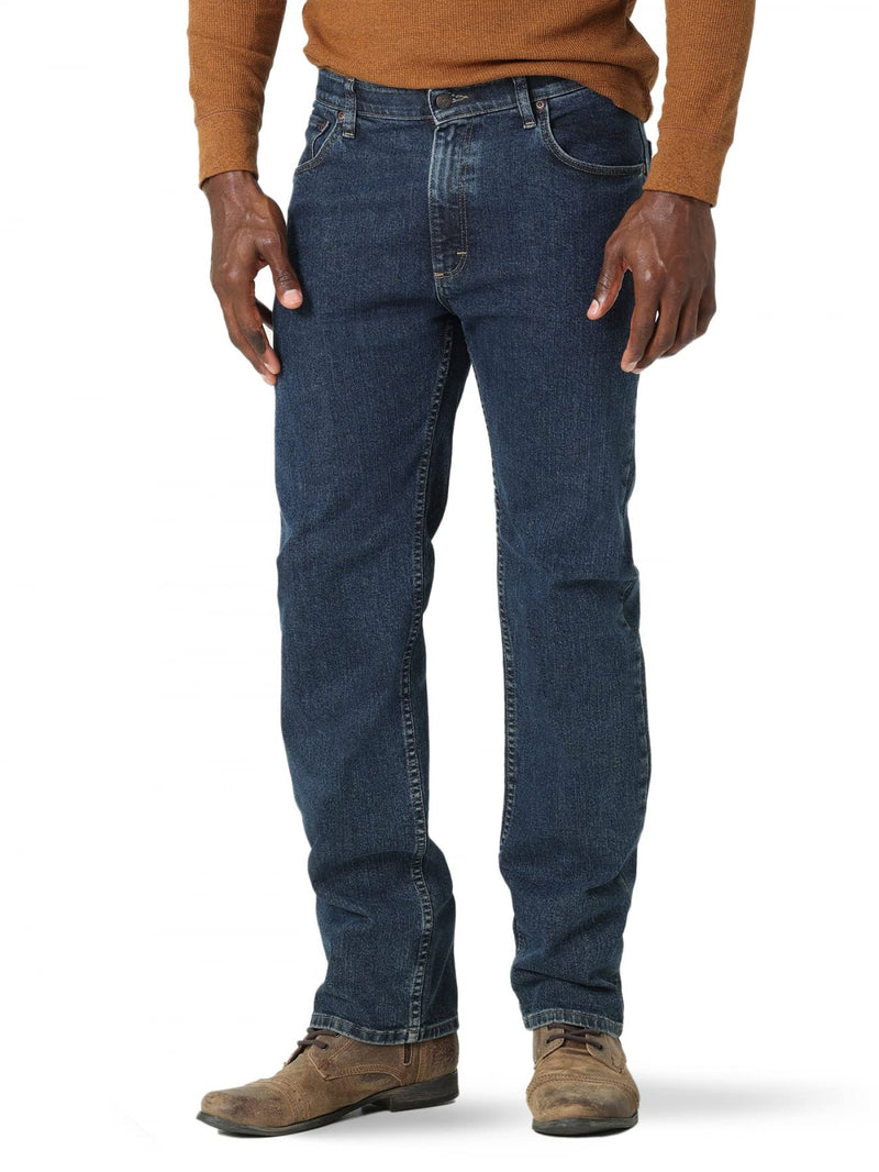 Wrangler Authentics Men's Big & Tall Regular Fit Comfort Flex Waist Jean, Dark Stonewash, 60W x 30L