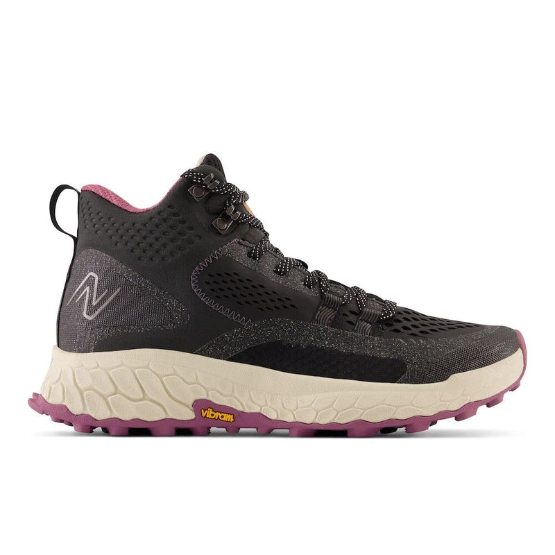 New Balance Women's Fresh Foam X Hierro V1 Mid-Cut Trail Running Shoe, Black/Raisin, 9.5