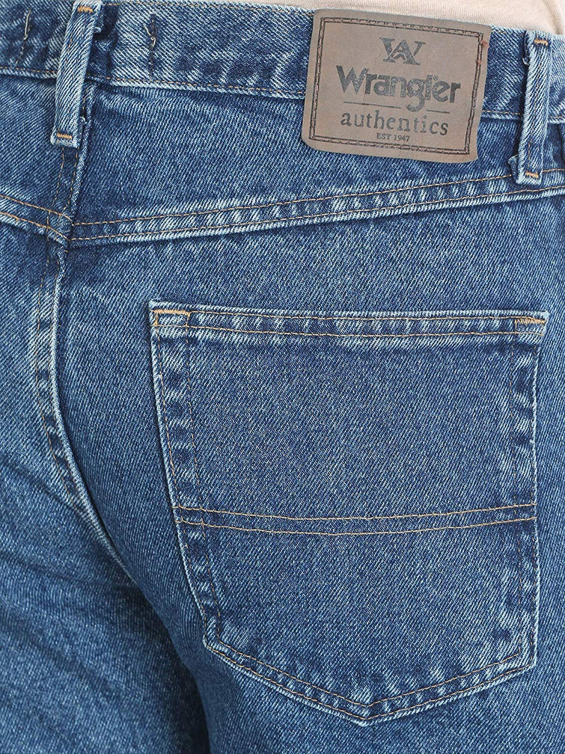 Wrangler Authentics Men's Classic 5-Pocket Regular Fit Cotton Jean, Stonewash Mid, 34W x 29L