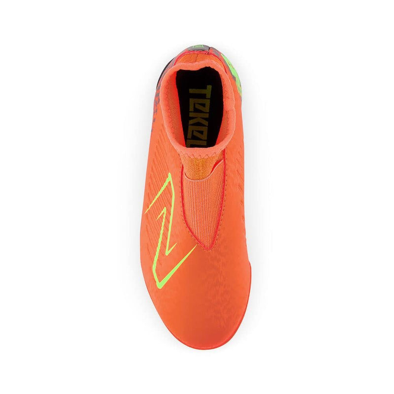 New Balance Boy's Tekela V4 Magique Tf Soccer Shoe, Neon Dragonfly/Black/Coloro Green, 1 Little Kid