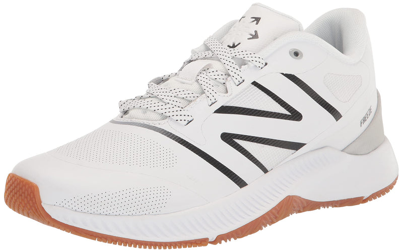 New Balance Men's FreezeLX V4 Box Lacrosse Shoe, White/Gum/Arctic Fox, 10.5
