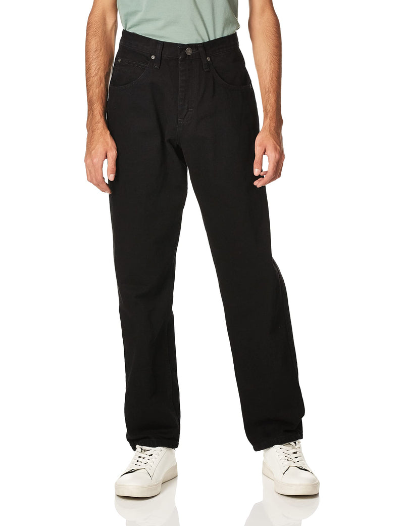 Wrangler Authentics Men's Classic 5-Pocket Relaxed Fit Cotton Jean, Black, 34W x 34L