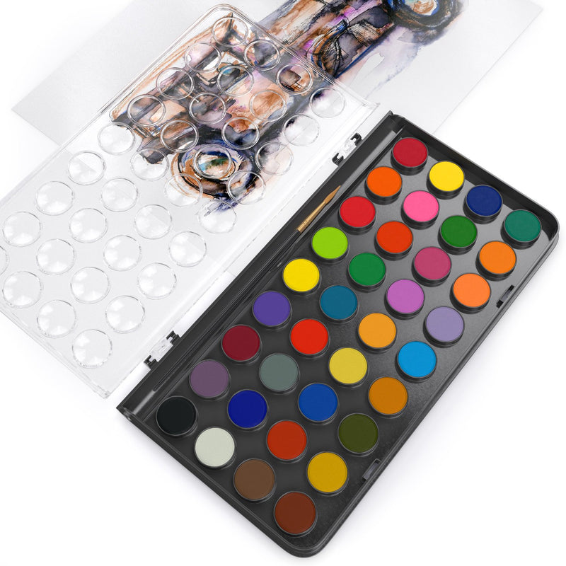 Arteza Watercolor Kit- 36 Colors + 1 Water Brush Pen