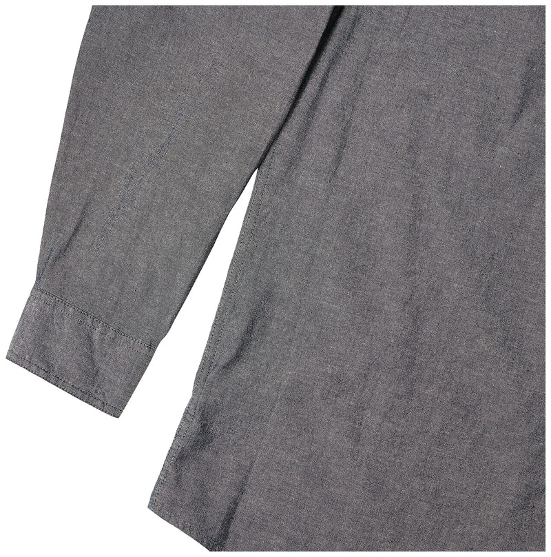 Wrangler Authentics Men's Long Sleeve Classic Woven Shirt, Dark Chambray, X-Large