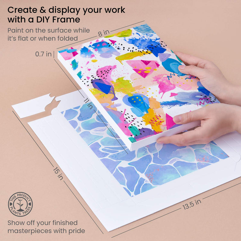 Arteza DIY Foldable Canvas Frame, Mixed Media, 8" x 11" - 20 Sheets