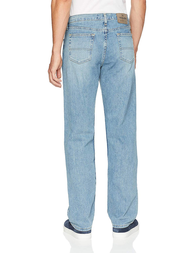 Wrangler Authentics Men's Classic 5-Pocket Relaxed Fit Jean, Bleached Denim Flex, 36W x 28L