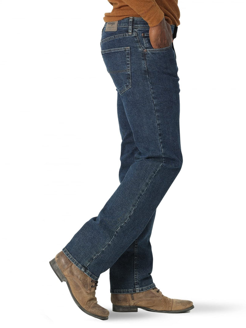 Wrangler Authentics Men's Big & Tall Regular Fit Comfort Flex Waist Jean, Dark Stonewash, 60W x 30L
