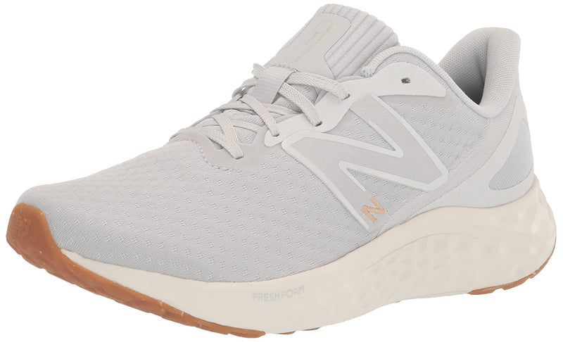 New Balance Women's Fresh Foam Arishi V4 Running Shoe, Summer Fog/Nimbus Cloud/Light Gold Metallic, 5 Wide