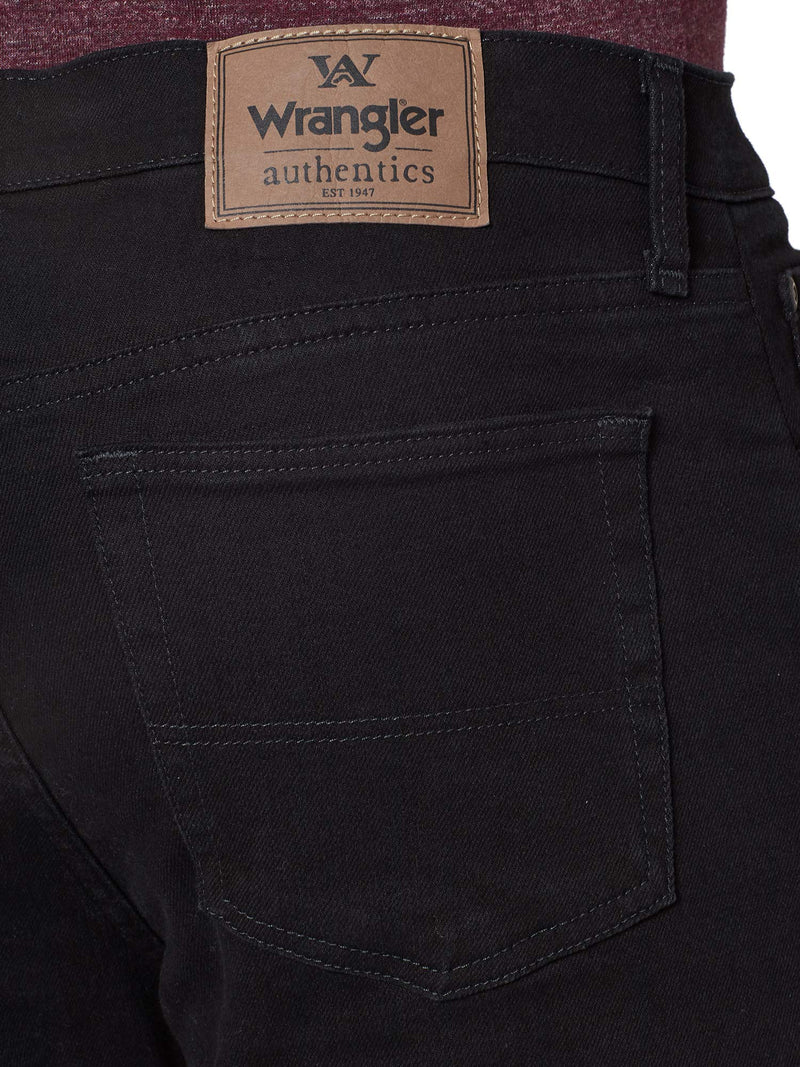 Wrangler Authentics Men's Classic 5-Pocket Regular Fit Jean, Black Flex, 36W X 34L