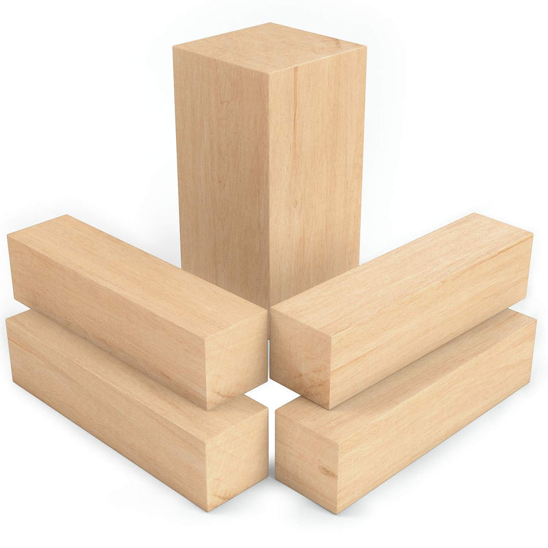 Arteza Basswood Carving Blocks - Set of 5