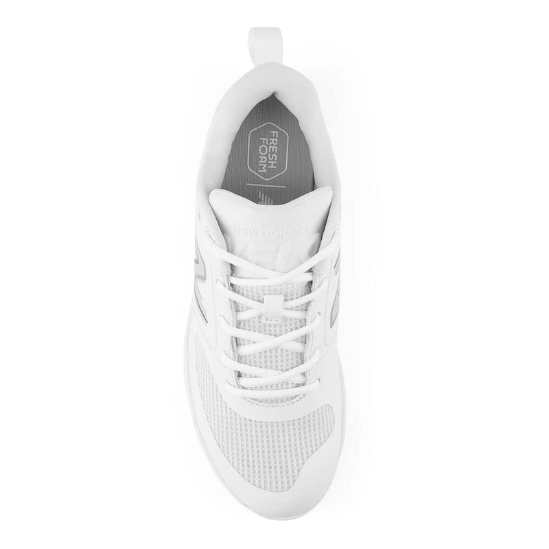 New Balance Women's Fresh Foam Velo V3 Softball Shoe, White/Rain Cloud, 5 Wide