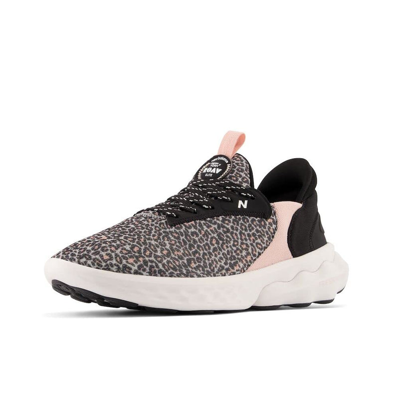 New Balance Women's Fresh Foam Roav Elite V1 Running Shoe, Black/Pink Haze, 5