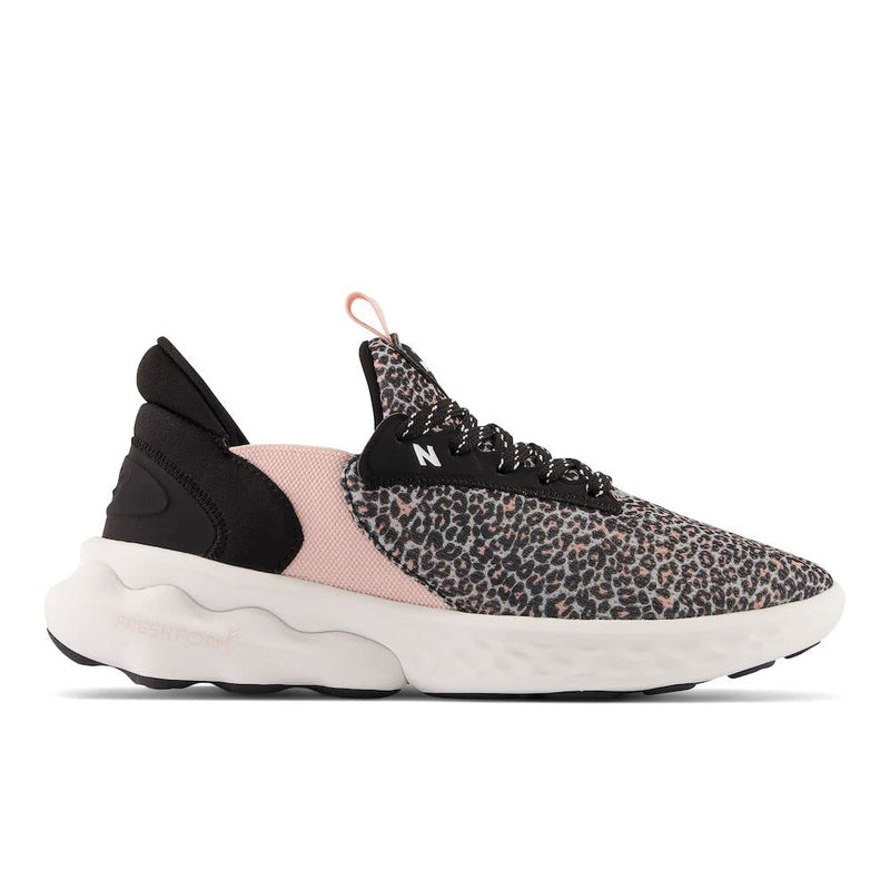 New Balance Women's Fresh Foam Roav Elite V1 Running Shoe, Black/Pink Haze, 5