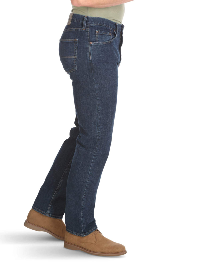 Wrangler Authentics Men's Classic 5-Pocket Regular Fit Jean, Dark Indigo Flex, 36W x 30L