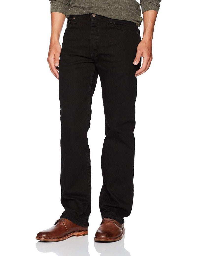 Wrangler Authentics Men's Regular Fit Comfort Flex Waist Jean, Black, 42W x 34L