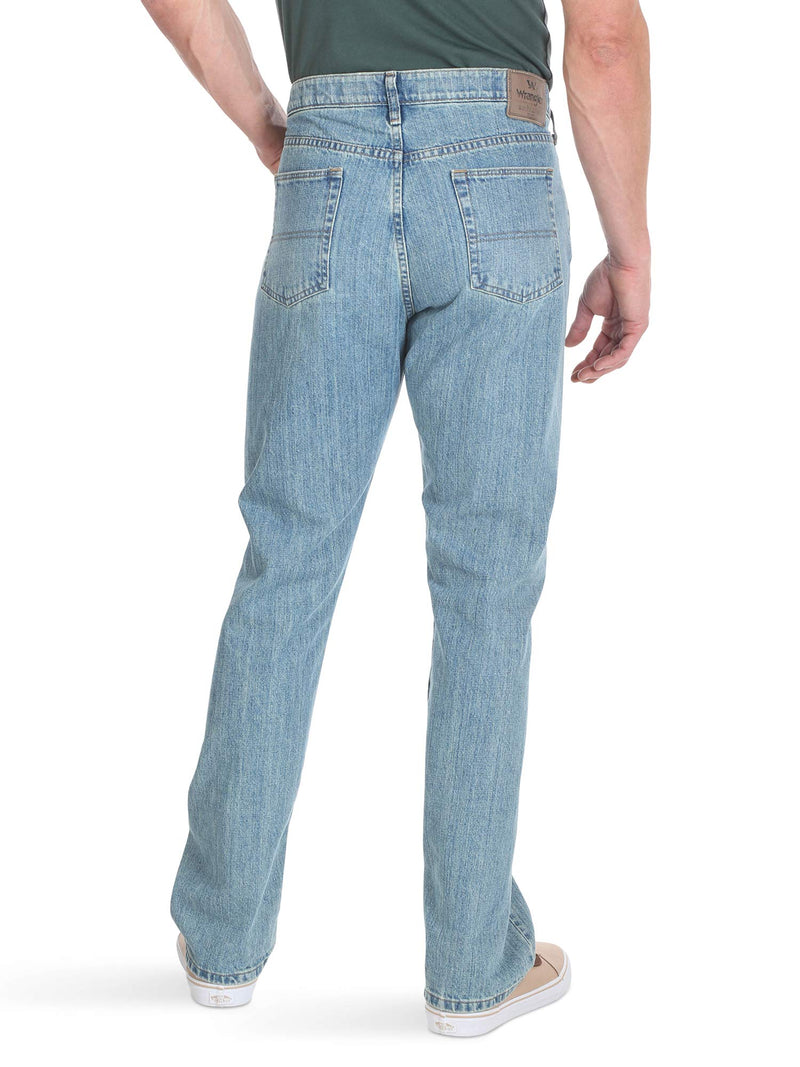 Wrangler Authentics Men's Regular Fit Comfort Flex Waist Jean, Chalk Blue, 32W x 29L