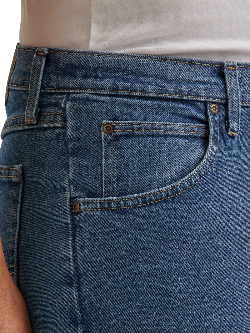 Wrangler Authentics Men's Classic 5-Pocket Relaxed Fit Jean, Dark Stonewash Flex, 38W x 34L