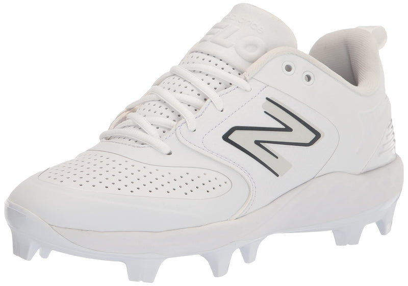 New Balance Women's Fresh Foam Velo V3 Molded Softball Shoe, White/White, 11 Wide
