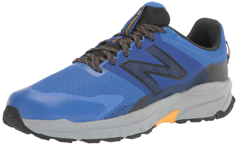 New Balance Men's Fresh Foam 510 V6 Trail Running Shoe, Bright Lapis/Blacktop/Hot Marigold, 10.5